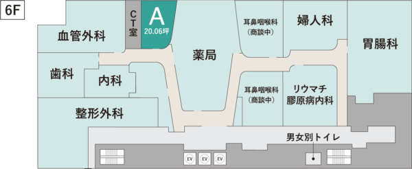 埼玉県川越駅クリニックモールU_PLACE MEDICITYフロア図
