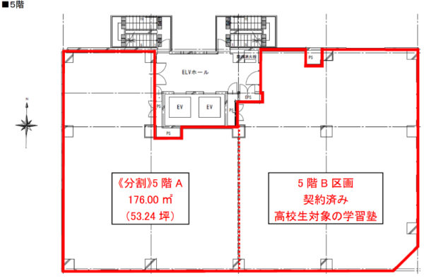 コネクト所沢図面（募集区画5階）